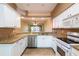 Modern kitchen with stainless steel appliances, granite countertops, and white cabinets at 19025 Callaway Ct, Tampa, FL 33647