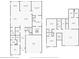 Detailed floor plan showcasing the layout of both floors including the kitchen, living room, bedrooms, and bathrooms at 22294 Storybook Cabin Way, Land O Lakes, FL 34637