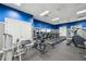 Well-equipped fitness center featuring treadmills, elliptical machines, and weightlifting equipment, promoting healthy living at 22294 Storybook Cabin Way, Land O Lakes, FL 34637