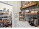 Pantry and coffee bar area with shelves and counterspace at 22294 Storybook Cabin Way, Land O Lakes, FL 34637