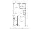 First-floor layout featuring an open living room, kitchen, dining area, and garage at 2449 Moon Shadow Rd, New Port Richey, FL 34655