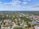 Expansive aerial shot of a suburban community near a highway, blending residential and commercial areas under a bright sky at 2667 Aspen Ct, Palm Harbor, FL 34684