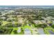 Aerial view of the residential neighborhood showing mature landscaping, green lawns, and well-maintained homes at 2973 Breezy Meadows, Clearwater, FL 33760