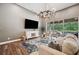 Bright living room with large windows, plush seating, and stylish decor at 3326 Barbour Trl, Odessa, FL 33556
