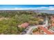 Aerial view showing community, with easy access to the water, surrounded by beautiful mature trees at 3620 41St S Way # B, St Petersburg, FL 33711
