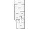 Floor plan showing the layout of the home, including the bedroom, bathroom, kitchen, and living room at 3620 41St S Way # B, St Petersburg, FL 33711