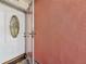 Close-up of the front door featuring an oval glass insert and decorative hardware at 3620 41St S Way # B, St Petersburg, FL 33711