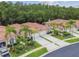 Aerial shot of homes with tile roofs, palm trees, and well-maintained landscaping at 3762 Darston St, Palm Harbor, FL 34685