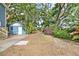 Spacious backyard with lush landscaping, a shed, and plenty of room for outdoor activities at 4016 N Seminole Ave, Tampa, FL 33603