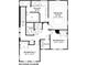 Second floor plan showcasing the primary suite, bathroom, bedrooms, utility room and attic access at 7307 S Trask St, Tampa, FL 33616