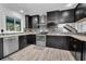 Elegant kitchen featuring stainless steel appliances, modern cabinetry, and tiled backsplash at 8755 Ogleby Creek Rd, Myakka City, FL 34251
