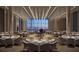 Elegant event space with panoramic windows, a piano, and beautifully set tables at 1101 E Jackson St # 2502, Tampa, FL 33602