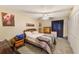 Cozy bedroom featuring soft carpet, neutral walls and ceiling fan at 11200 102Nd Ave # 75, Seminole, FL 33778