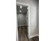 Walk-in closet with ample storage and stylish wood-look flooring and modern lighting at 12308 Pittsfield Ave, Tampa, FL 33624