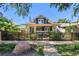 Charming blue two-story home with landscaped front yard and black metal fence at 135 12Th Ne Ave, St Petersburg, FL 33701
