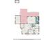 Detailed floor plan showcasing the layout of the home including bedrooms, kitchen, living room, and outdoor deck at 2122 W Ferris Ave, Tampa, FL 33603