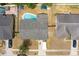 Birds eye view of a single Gathering home in a residential area with fenced-in backyard and in-ground swimming pool at 2816 Manor Hill Dr, Brandon, FL 33511