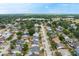 An aerial view of a neighborhood with mature trees and manicured lawns at 2816 Manor Hill Dr, Brandon, FL 33511