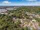 Aerial view showing the property, neighborhood, and surrounding landscape at 308 Jeanal Pl, Tampa, FL 33612