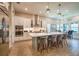 Spacious kitchen with a large kitchen island and stainless steel appliances at 3122 Christophers Watch Ln, Ruskin, FL 33570
