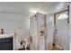 Kitchen space with appliances and door leading to backyard at 3212 56Th N Ave, St Petersburg, FL 33714