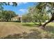 Spacious backyard featuring a screened lanai, lush landscaping, and mature trees offering shade at 3333 Michener Pl, Plant City, FL 33566
