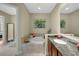 Well-appointed bathroom with a soaking tub, single sink vanity and contemporary decor at 449 S 12Th St # 2205, Tampa, FL 33602