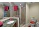 Modern bathroom features a glass-enclosed shower, sleek vanity, and contemporary fixtures at 449 S 12Th St # 2205, Tampa, FL 33602