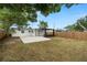 Large backyard featuring a fenced yard, patio and pergola at 4681 70Th N Ave, Pinellas Park, FL 33781