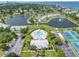 Aerial view of the community pool and clubhouse at 5037 Starfish Se Dr # A, St Petersburg, FL 33705