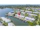 Aerial view of waterfront condos with boat docks at 5037 Starfish Se Dr # A, St Petersburg, FL 33705