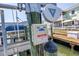 Close-up of a boat lift control box mounted on the dock at 5037 Starfish Se Dr # A, St Petersburg, FL 33705