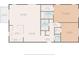 Detailed floor plan showcasing the layout of the bedrooms, bathrooms, kitchen, living room, and balcony at 5980 Terrace Park N Dr # 214, St Petersburg, FL 33709