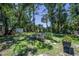 A beautiful backyard with lush grass, mature trees and a shed offering a peaceful retreat at 6259 68Th N Ter, Pinellas Park, FL 33781