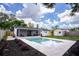 Private backyard showcasing a sparkling pool and well-maintained landscaping at 8277 82Nd N Ave, Largo, FL 33777