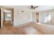 Bright bedroom featuring a ceiling fan, closet, and natural light at 1810 Maryland Ne Ave, St Petersburg, FL 33703