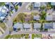 A bird's eye view of the property lines, the home, and its location relative to neighboring houses at 18198 3Rd E St, Redington Shores, FL 33708
