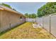 Long backyard view showing the back side of the home and the surrounding privacy fence at 2933 Stratford Dr, Largo, FL 33771