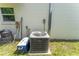 View of the air conditioner in the back yard of the home at 3300 58Th N St, St Petersburg, FL 33710