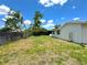 The wide open backyard offers plenty of space and privacy at 3300 58Th N St, St Petersburg, FL 33710