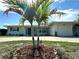 Inviting front exterior with lush landscaping and an American flag at 3300 58Th N St, St Petersburg, FL 33710