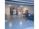 Spacious garage with ample storage, washer/dryer, utility sink and epoxy flooring provides functionality at 37535 Laurel Hammock Dr, Zephyrhills, FL 33541