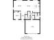 Detailed floor plan showcases the layout of the living room, kitchen, garage and foyer of the house at 396 Winthrop Dr, Spring Hill, FL 34609
