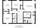 Detailed floor plan showcases the layout of the bedrooms, bathrooms, and hallways in the house at 396 Winthrop Dr, Spring Hill, FL 34609