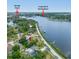An aerial view of the house with proximity to Sponge Docks and Craig Park & Spring Bayou at 401 Whitcomb Blvd, Tarpon Springs, FL 34689