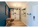 Modern home office featuring a stylish desk, ample storage, contemporary lighting, and neutral decor at 4221 W Spruce St # 1303, Tampa, FL 33607