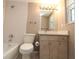 Updated bathroom featuring a vanity and shower-tub combo at 4513 S Oak Dr # Q31B, Tampa, FL 33611
