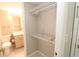 Bathroom closet with wire shelving at 4513 S Oak Dr # Q31B, Tampa, FL 33611