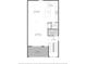 Detailed floorplan showcasing the layout of the living room, kitchen, and balcony at 4911 N Nebraska Ave, Tampa, FL 33603