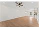 Open living room with hardwood floors and plenty of natural light at 4911 N Nebraska Ave, Tampa, FL 33603